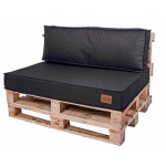 Paletové sedenie Golden Garden GG19 podsedák a vankúš 120cm x 80cm x 15cm Čierna